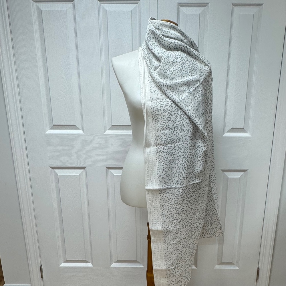 Turquoise Handcrafted Cotton Scarf / Shawl - Size 74" x 39" - NEW In Bag.